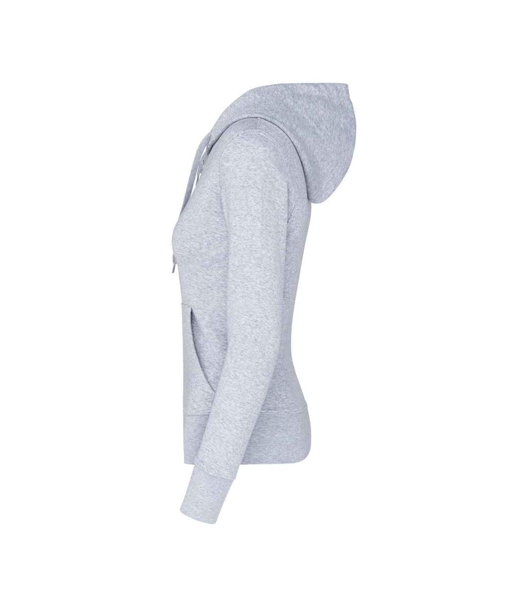 Womens/ladies eco friendly full zip hoodie oxford grey Kariban