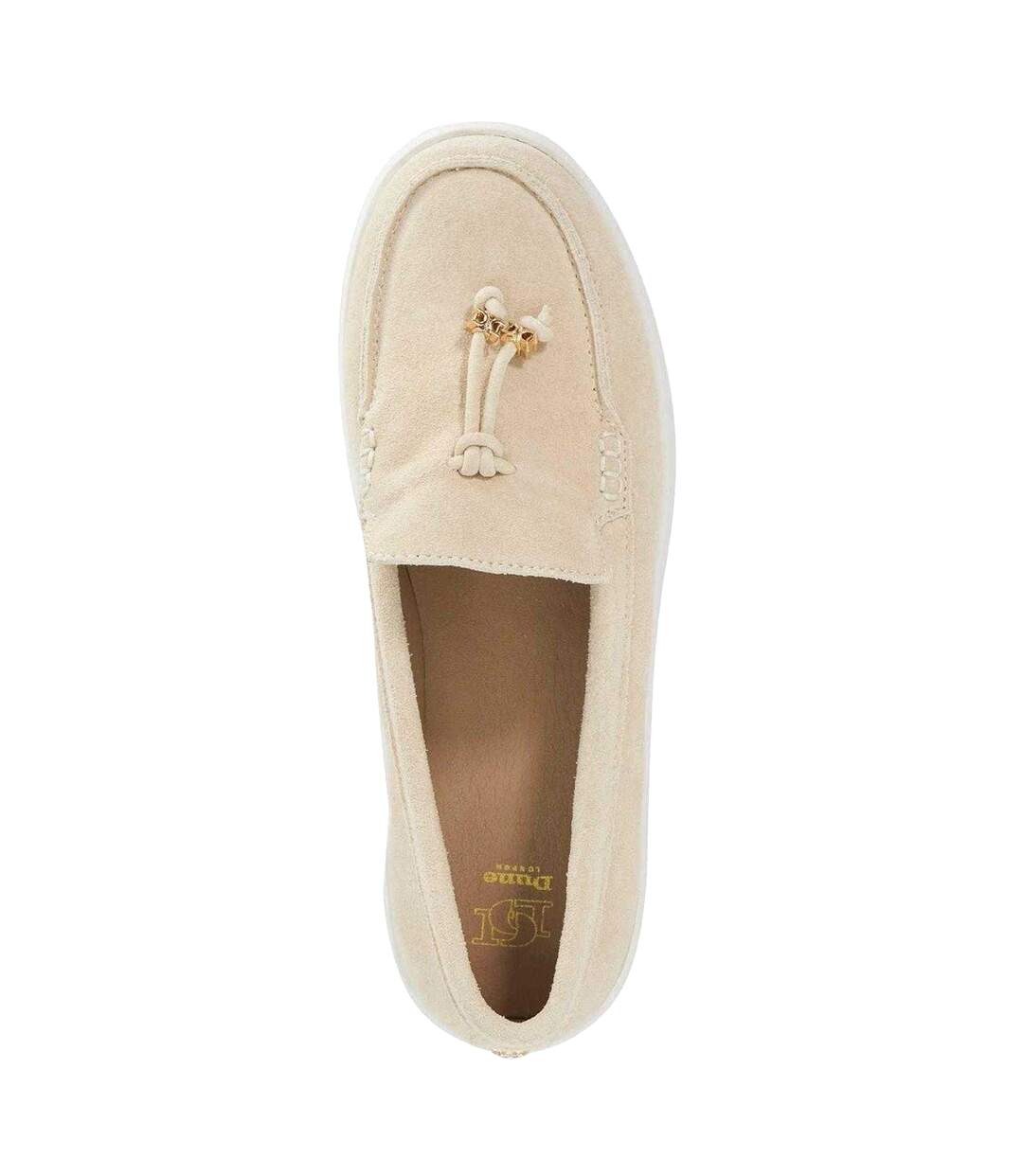 Mocassins Motif/style À Franges Gasket Femme Taupe Dune London-3