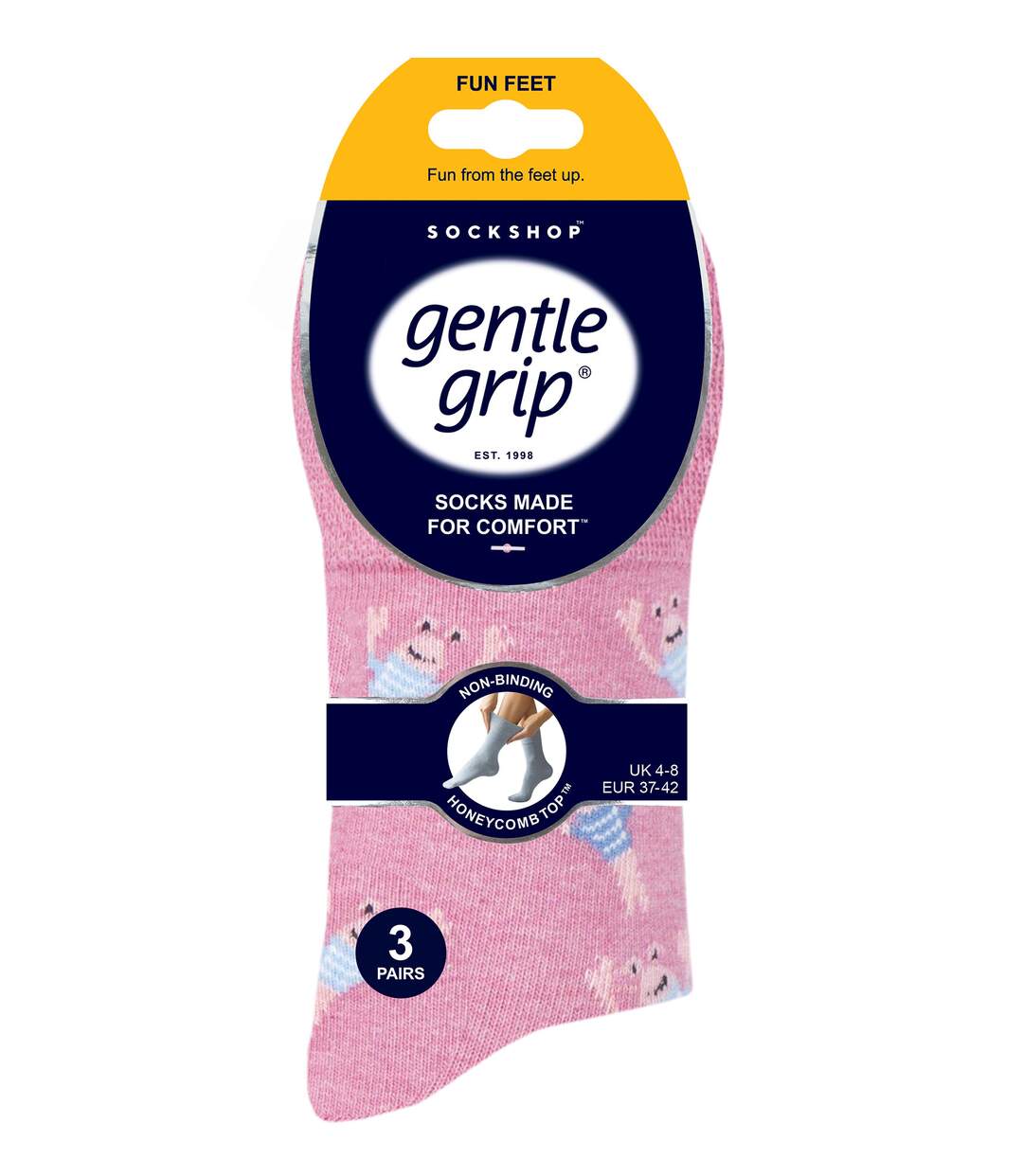 Gentle Grip - 6 Pairs Ladies Non Elastic Socks