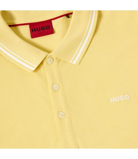 Polo Motif/style À Col Homme Jaune Hugo Boss