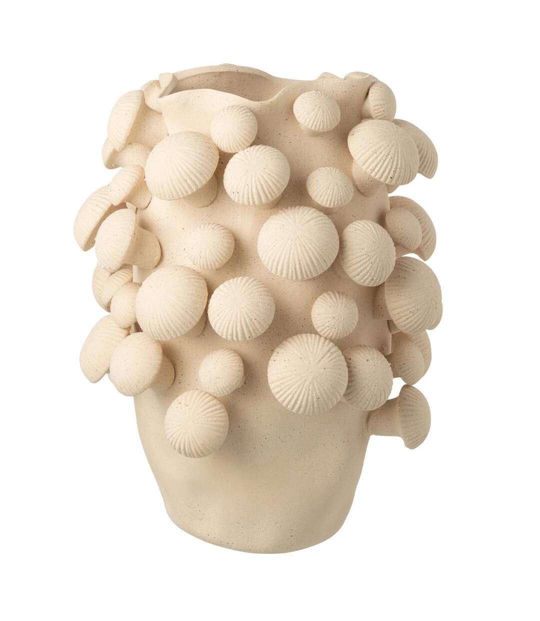 Vase Champignon en Argile Fungi 46cm Beige-1