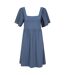 Womens/ladies verona broderie sleeve dress blue Mountain Warehouse