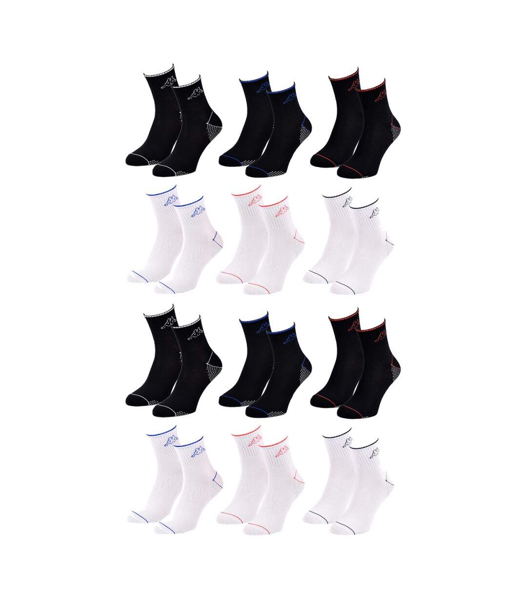 Chaussettes Homme QUARTER KAPPA - Pack de 12-2