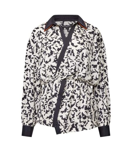 Blouse Motif/style À Nœud Femme Noir Crème French Connection