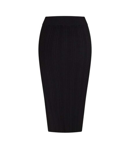Womens/ladies Sareplie Knitted Pencil Skirt Black Hugo