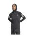 Womens/ladies Own The Run Half Zip Top Black Adidas-4