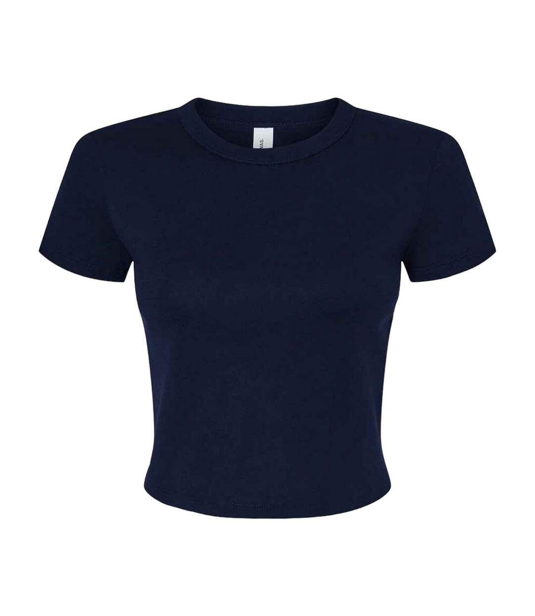 Haut court femme bleu marine uni Bella + Canvas