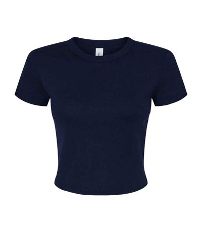 Haut court femme bleu marine uni Bella + Canvas