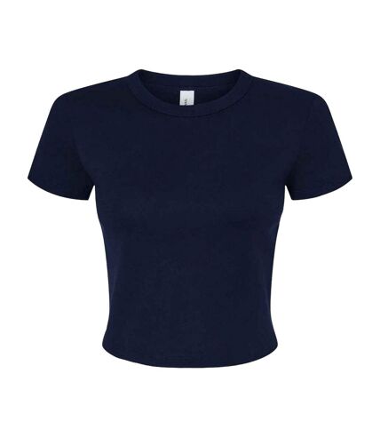 Haut court femme bleu marine uni Bella + Canvas