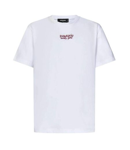 Mens Loves You Logo T-shirt White DSquared2