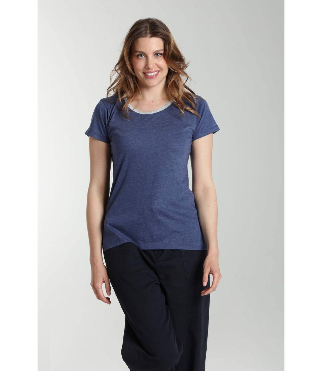 Tee shirt col rond lurex manches courtes femme Tee Summer Twilight  | Gerard Pasquier-2