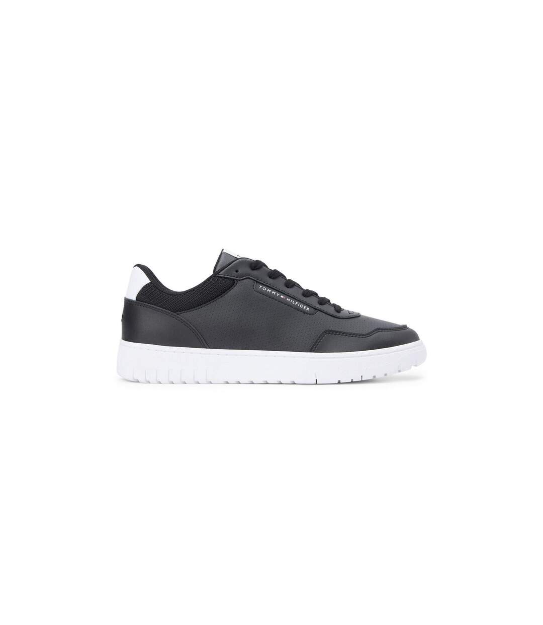 Mens Basket Core Lt Leather Trainers Black Tommy Hilfiger-1