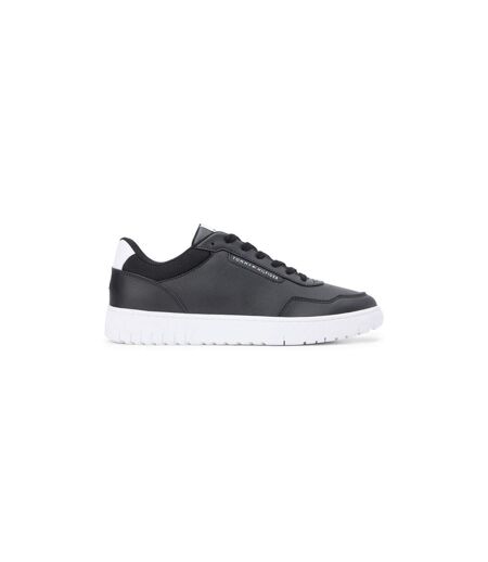 Mens Basket Core Lt Leather Trainers Black Tommy Hilfiger