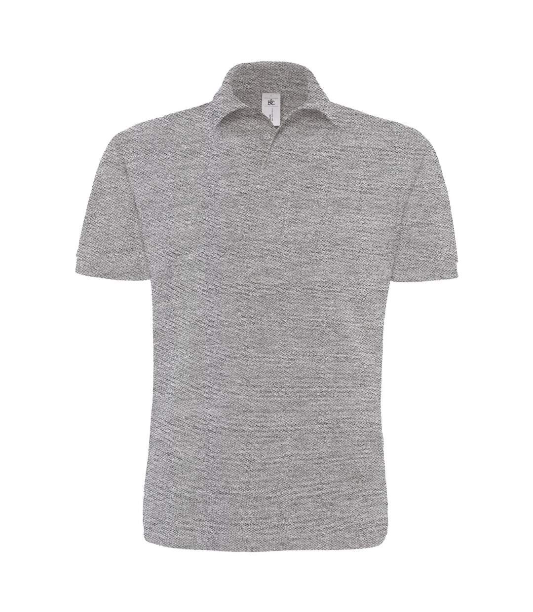 Polo lourd manches courtes - homme - PU422 - gris heather-1