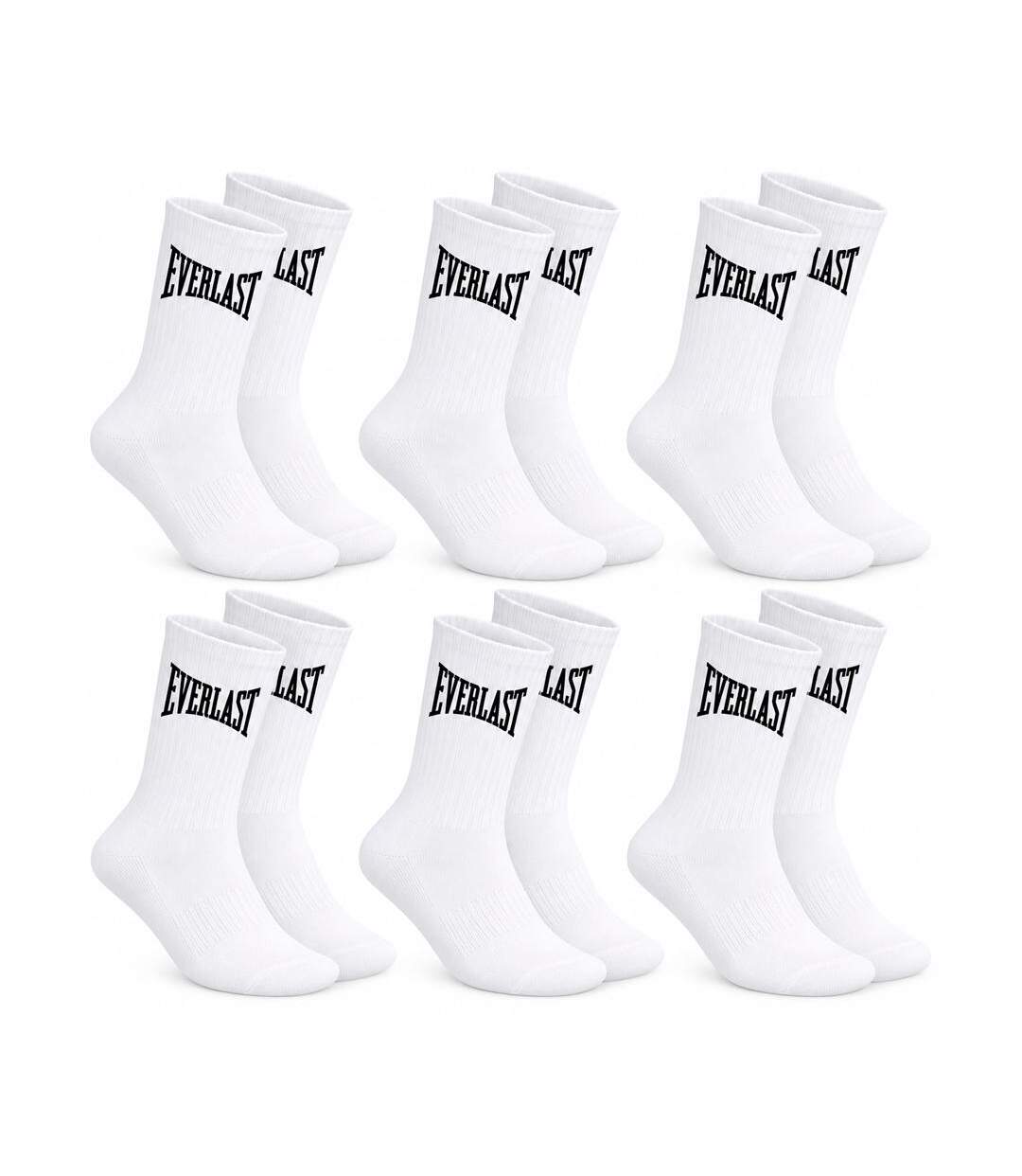 Lot de 6 paires de chaussettes blanches homme everlast el062-1