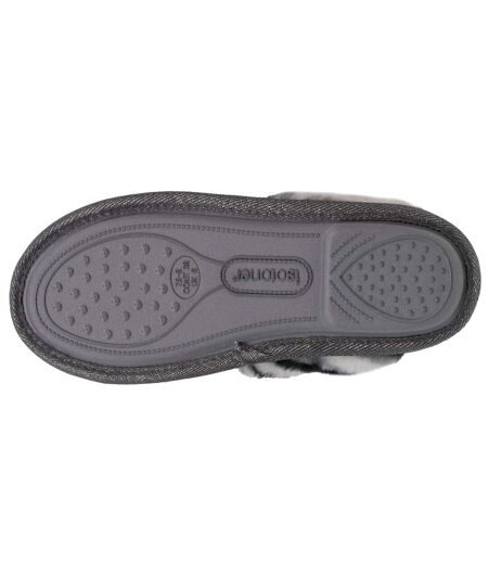 Isotoner Chaussons Mules femme chat fantaisie