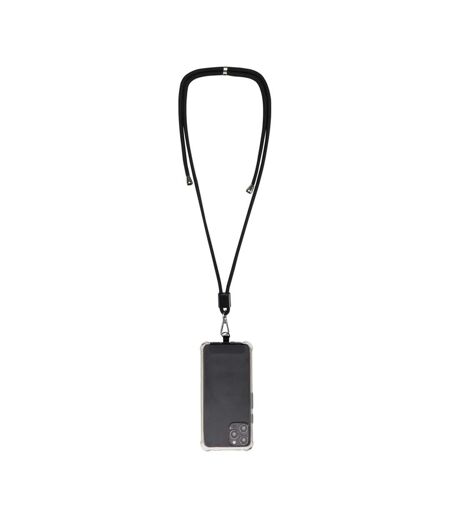 Recycled Adjustable Phone Holder Lanyard Black Unbranded