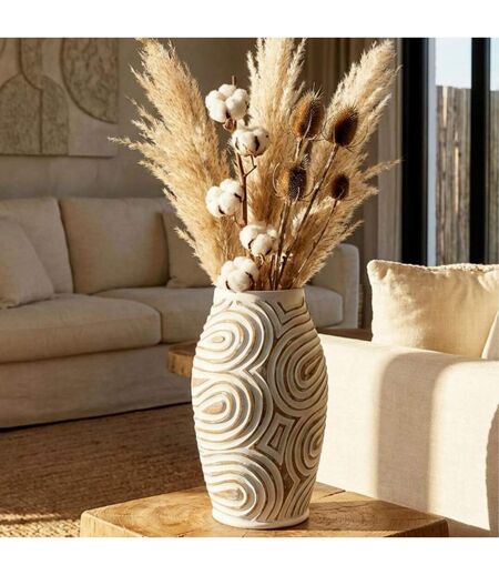 Vase Design en Résine Oblix 35cm Blanc