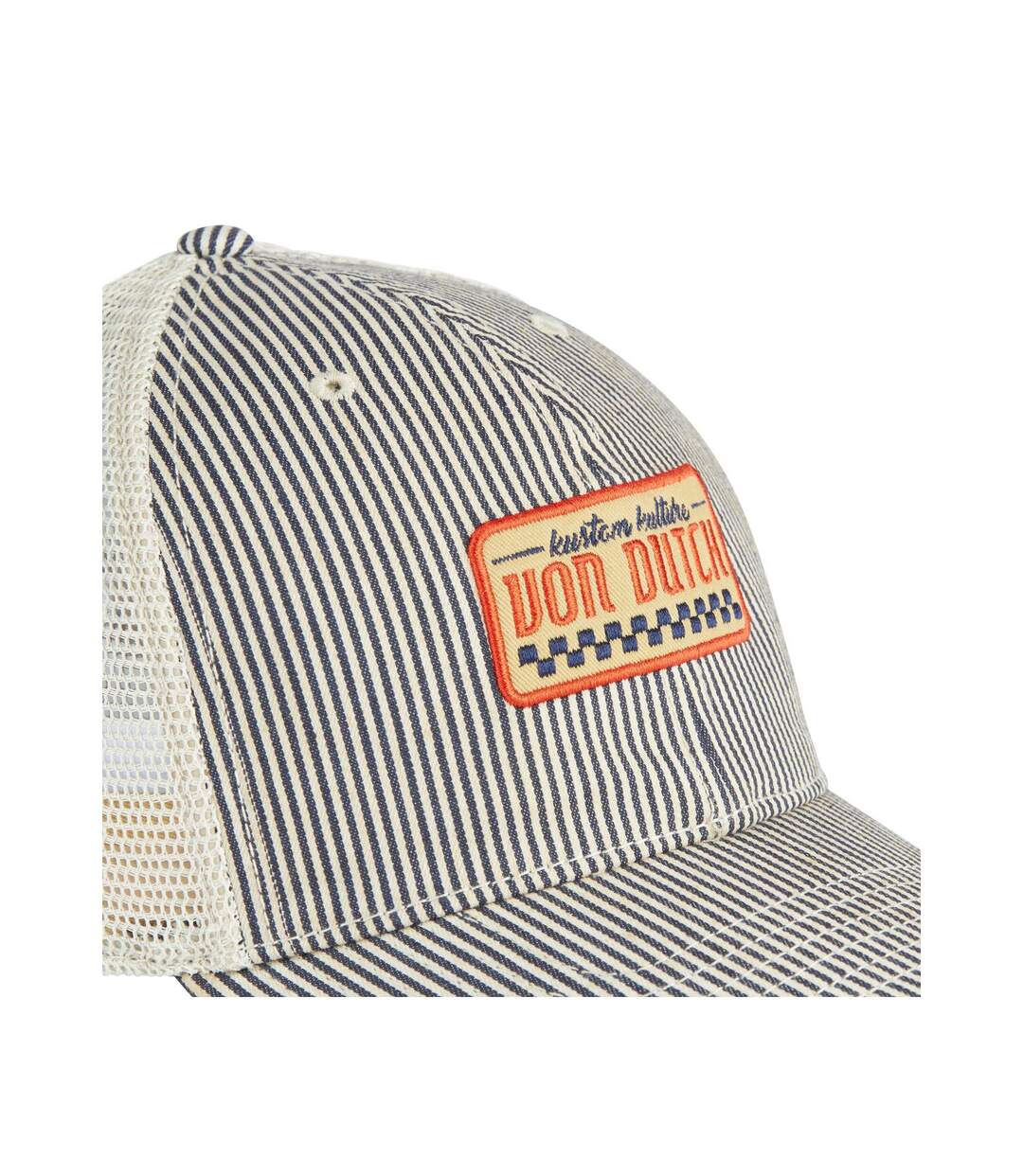 Casquette baseball avec filet souple effet usé et écusson Mac Kustom Vondutch-3