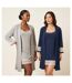 OZABI Nuisette Kimono Femme Dentelle Florale Viscose Loungewear 2 Pièces-4