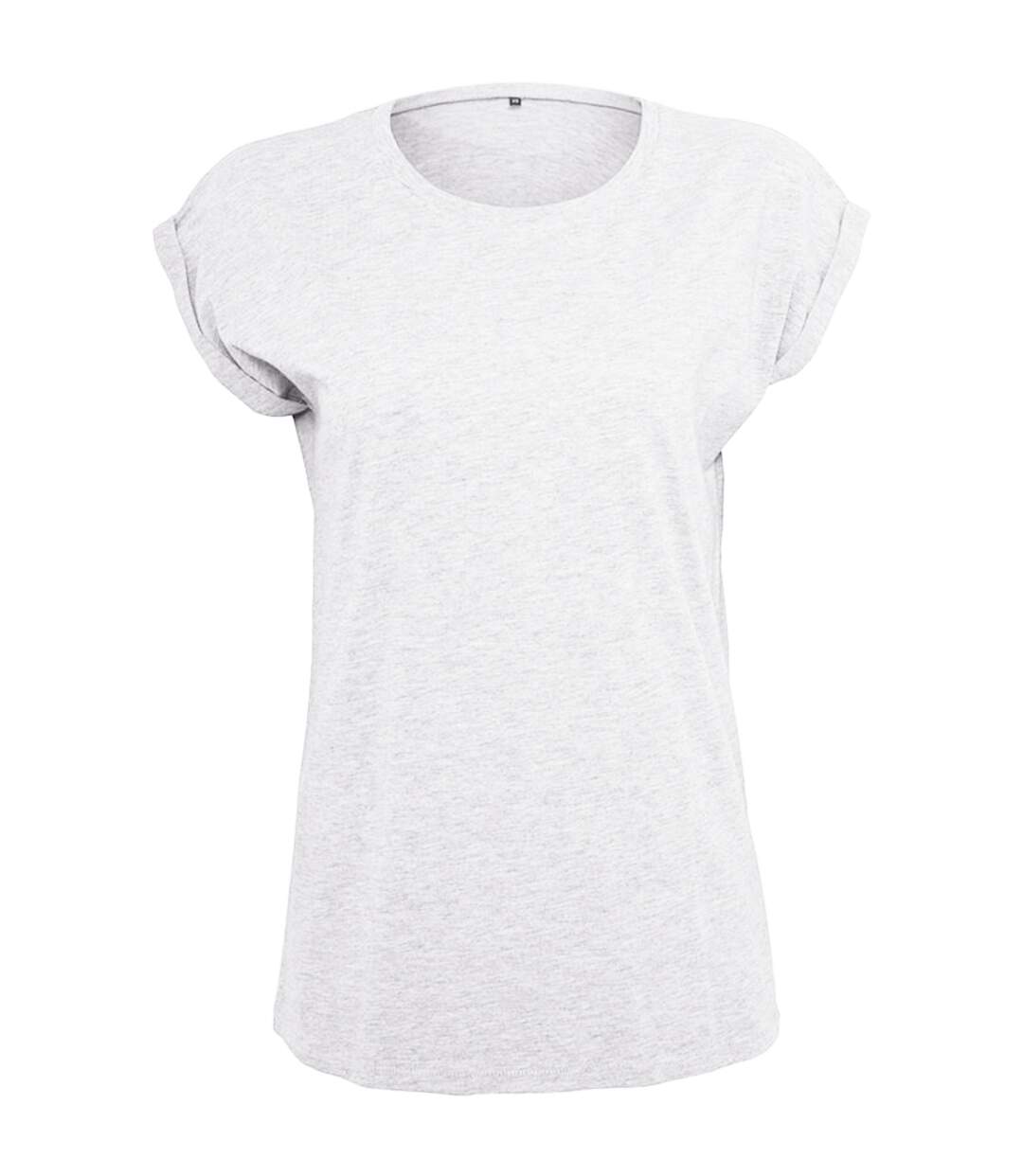 Build Your Brand Womens/Ladies Extended Shoulder T-Shirt (White) - UTRW5675-1