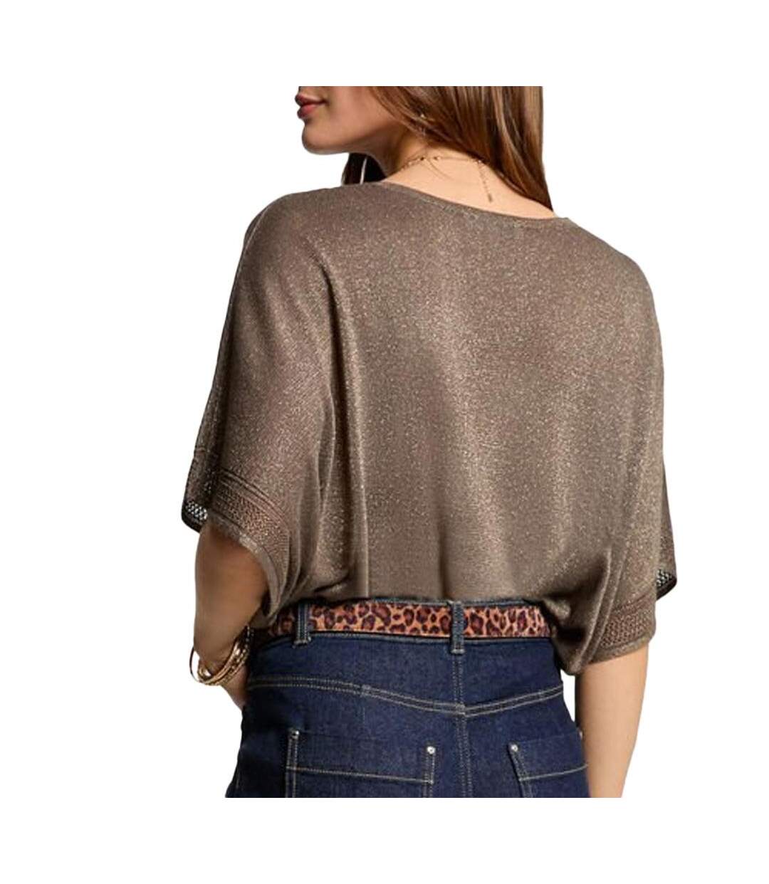 Pull marron clair femme morgan mchris - l-2