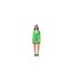 Womens/ladies Cotton Panelled Shorts Green Lacoste-1