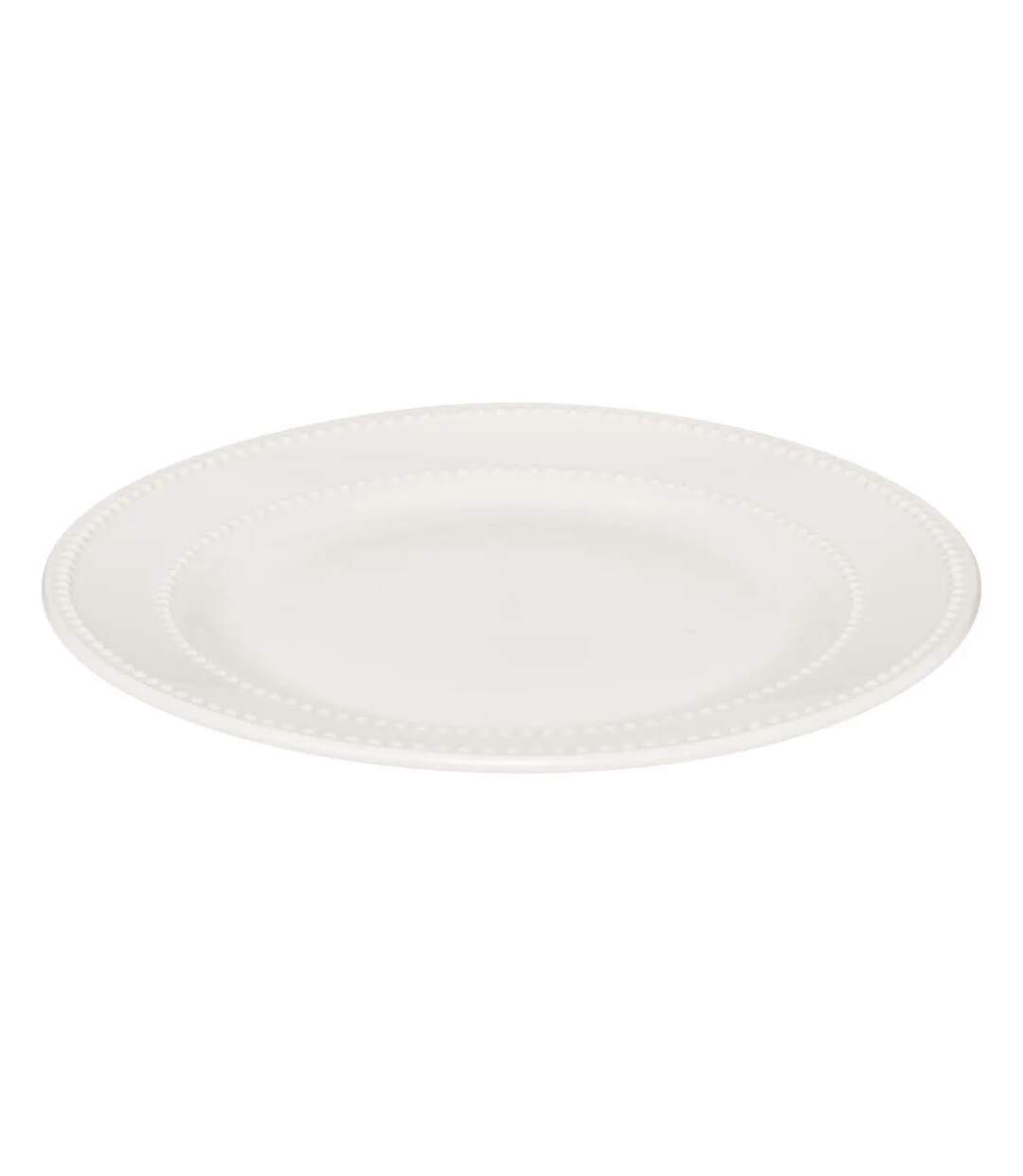 Lot de 6 Assiettes Plates Perle 27cm Blanc-2