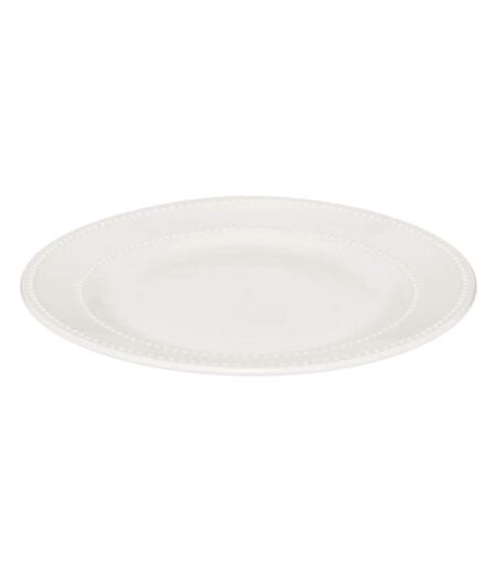 Lot de 6 Assiettes Plates Perle 27cm Blanc