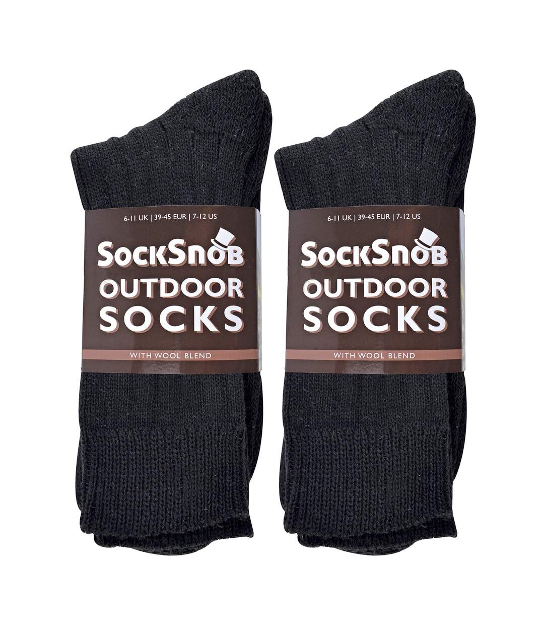 6 Pack Mens Thick Warm Wool Blend Hiking Socks-2
