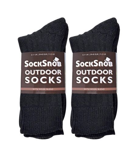 6 Pack Mens Thick Warm Wool Blend Hiking Socks