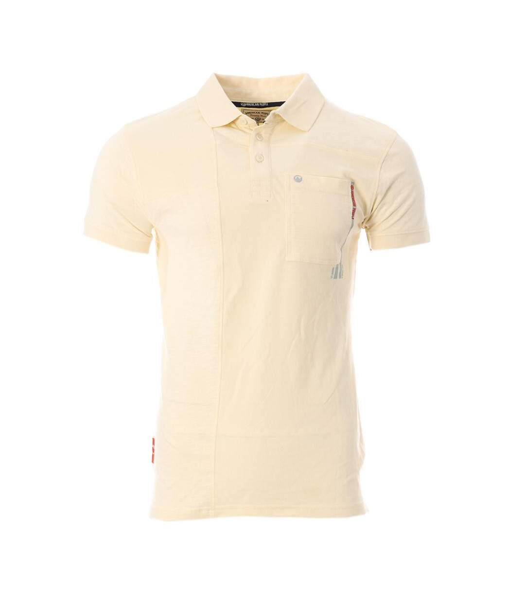Polo jaune pale homme american people 103 - 3xl-1