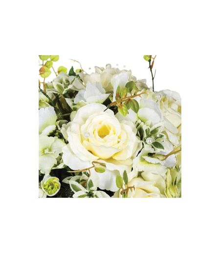 Composition Florale Rose 64cm Blanc