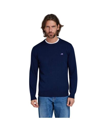 Pull homme bleu marine Raging Bull