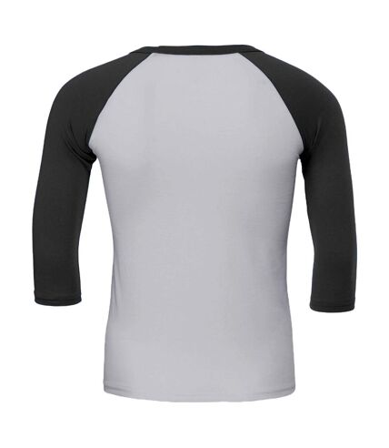 Canvas Mens 3/4 Sleeve Baseball T-Shirt (White/Dark Gray)
