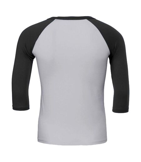 Canvas Mens 3/4 Sleeve Baseball T-Shirt (White/Dark Gray)