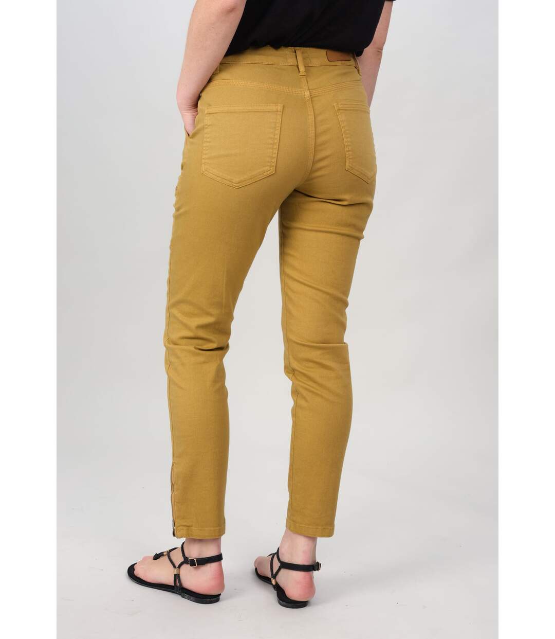 Pantalon slim uni GISELE