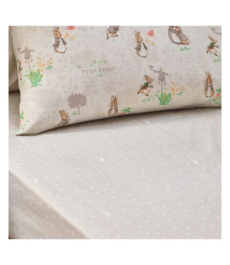 Peter Rabbit Classic Cotton Fitted Bed Sheet (Natural) - UTRV2938