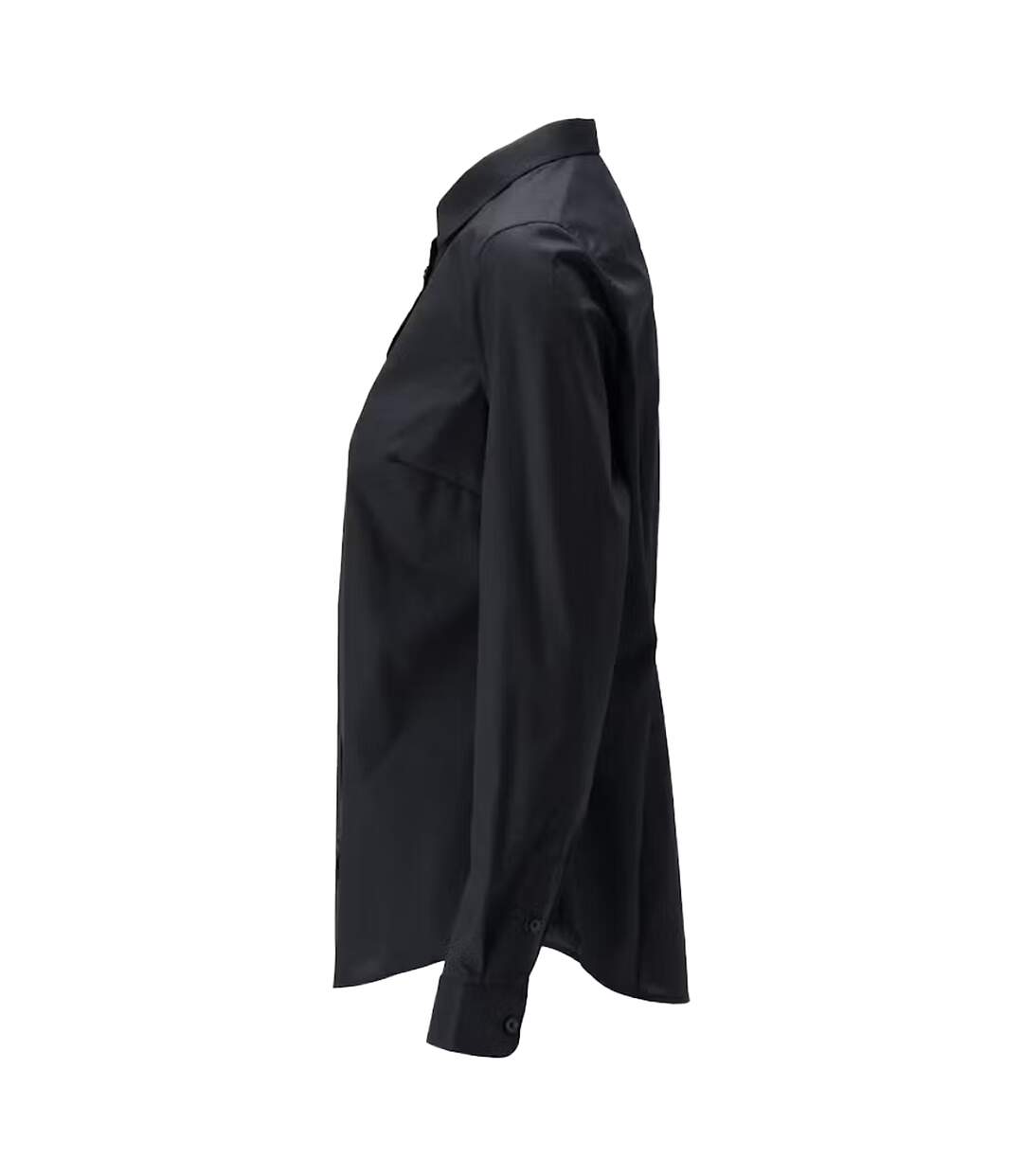 Womens/ladies Frontline Poplin Shirt Deep Black Mascot-3
