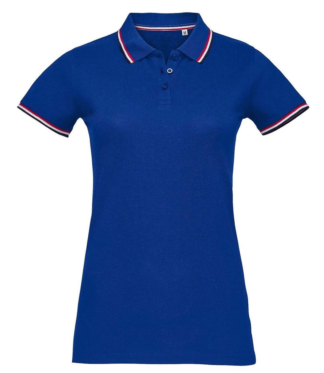 Polo homme liseret bleu blanc rouge - 02950 - bleu roi-2