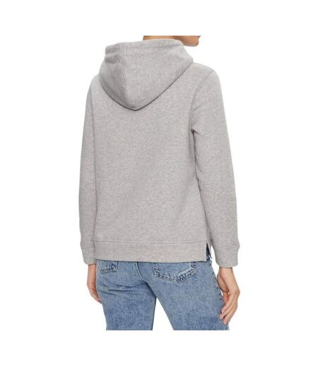 Sweat À Capuche Motif/style Logo Femme Gris Clair Tommy Hilfiger