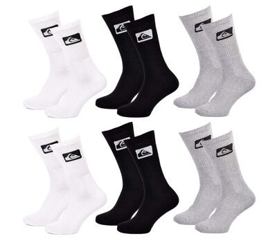 Chaussettes QUIKSILVER CUSHIONED CREW 6 Pcs 0334