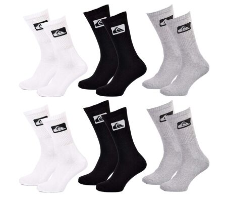 Chaussettes QUIKSILVER CUSHIONED CREW 6 Pcs 0334