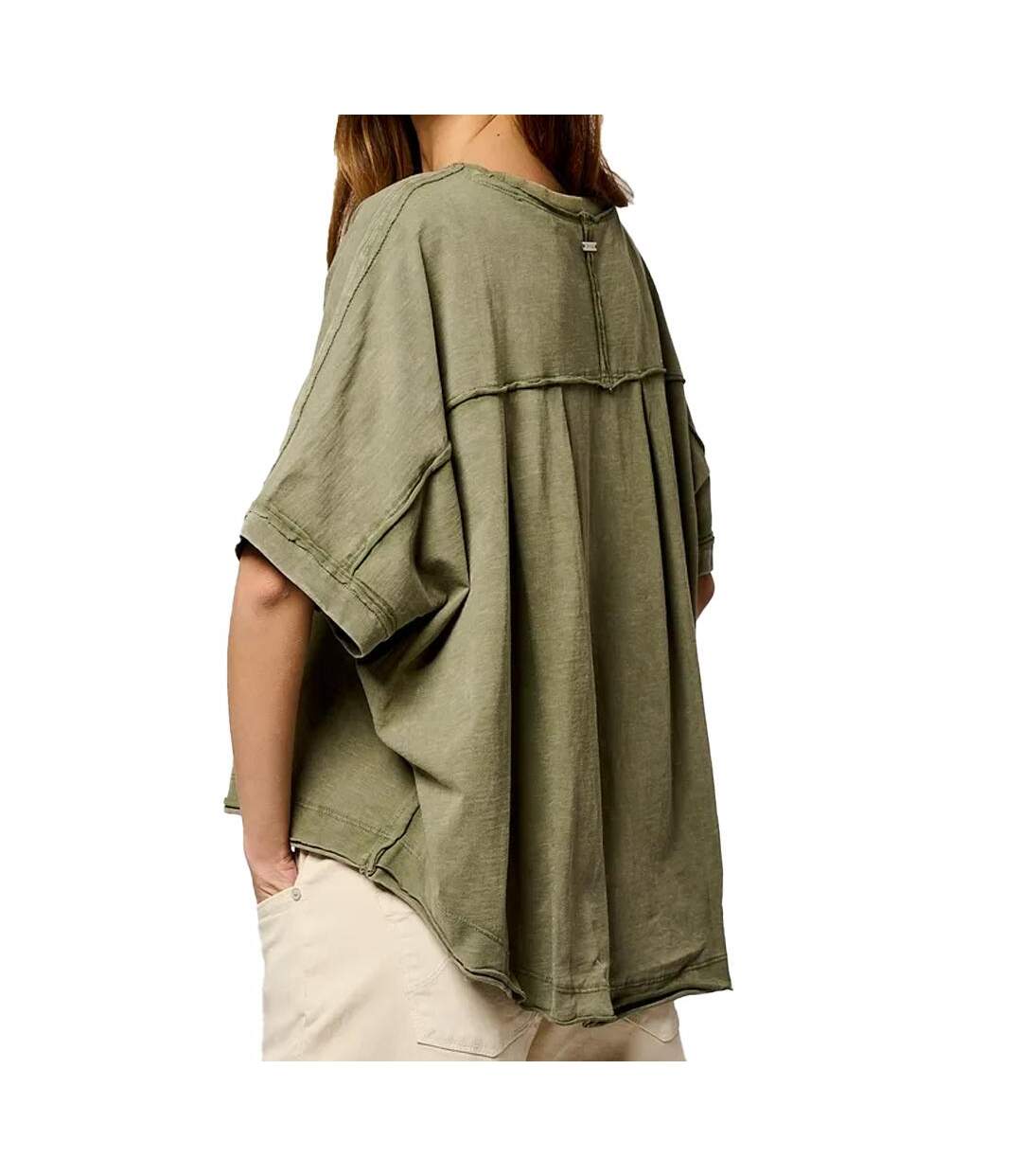 T-shirt kaki femme kaporal visioe25 - m-2