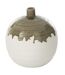 Vase Bouteille en Argile Olea 23cm Blanc & Vert-1
