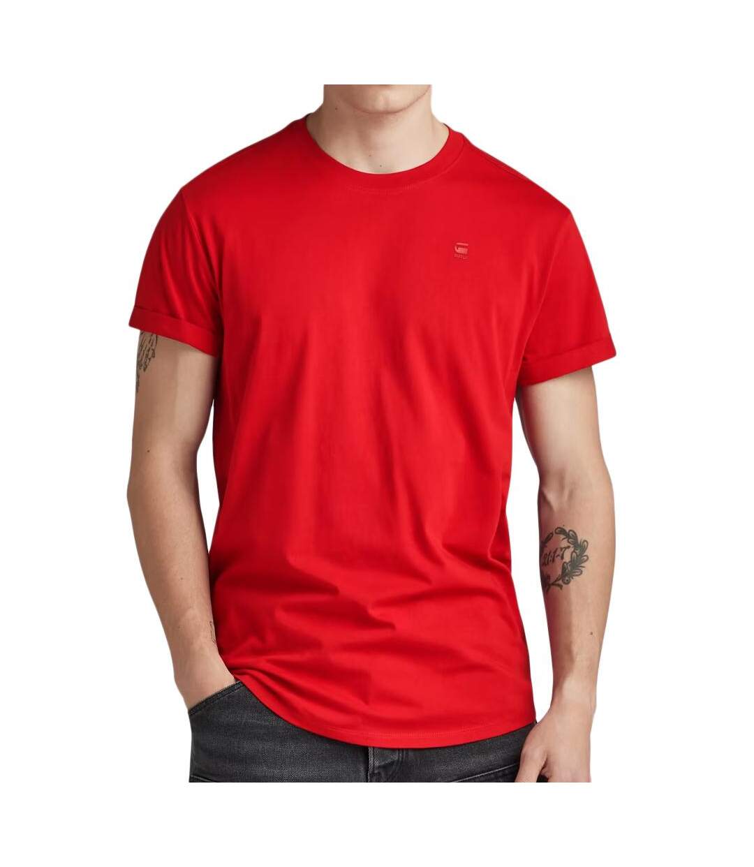 T-shirt Rouge Homme G-Star Raw D16396 - M