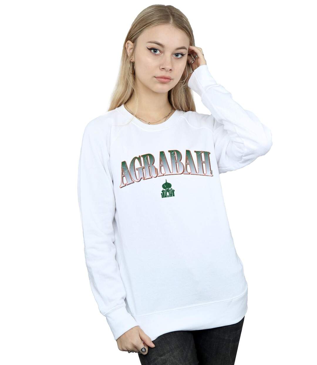 Disney - Sweat ALADDIN AGRABAH COLLEGIATE - Femme (Blanc) - UTBI14075-2
