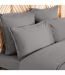 Parure de Lit 3 Pièces Percale 260x240cm Gris-3
