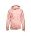 Unisex adult cross neck hoodie dusty pink Awdis