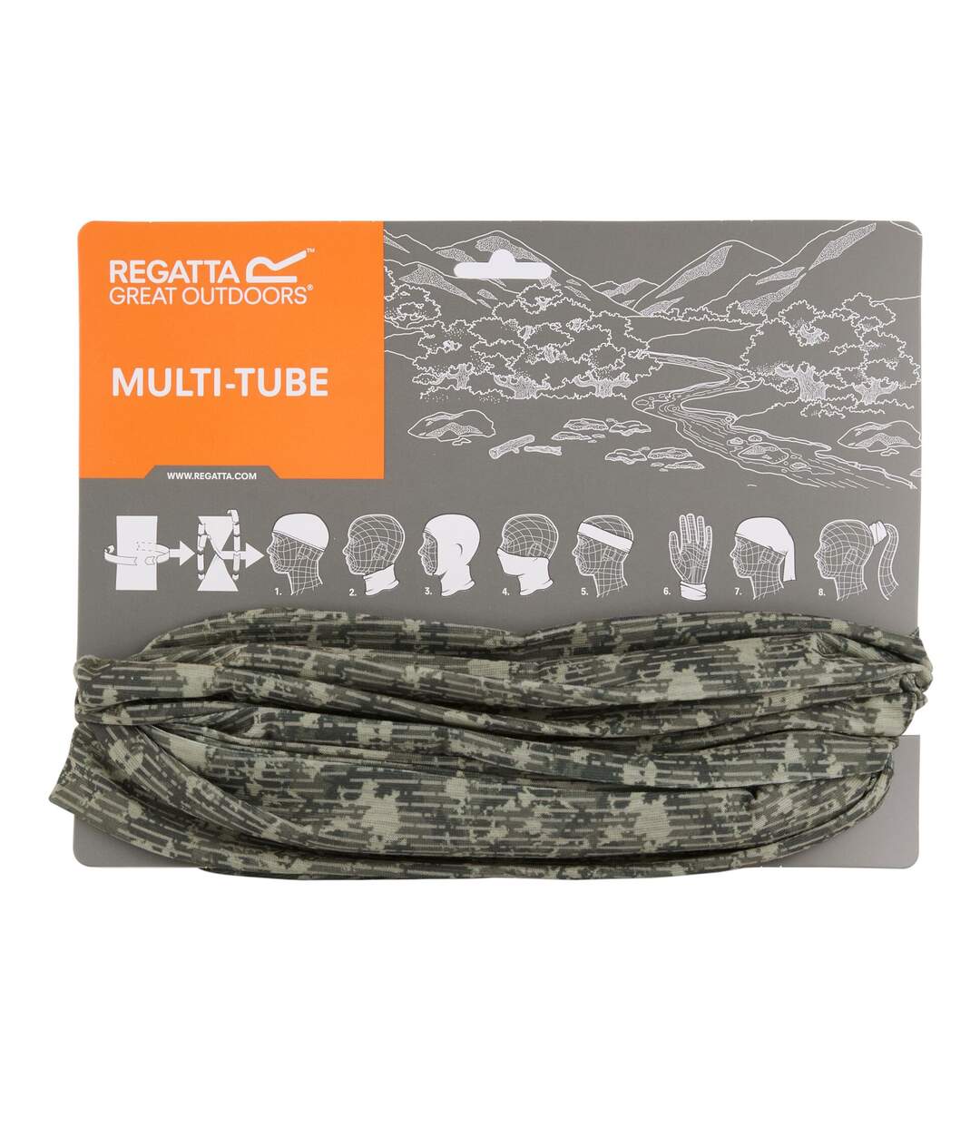 Écharpe Motif/style Camouflage Multitube Adulte Taille Unique Kaki Foncé Sauge Clair Regatta-3